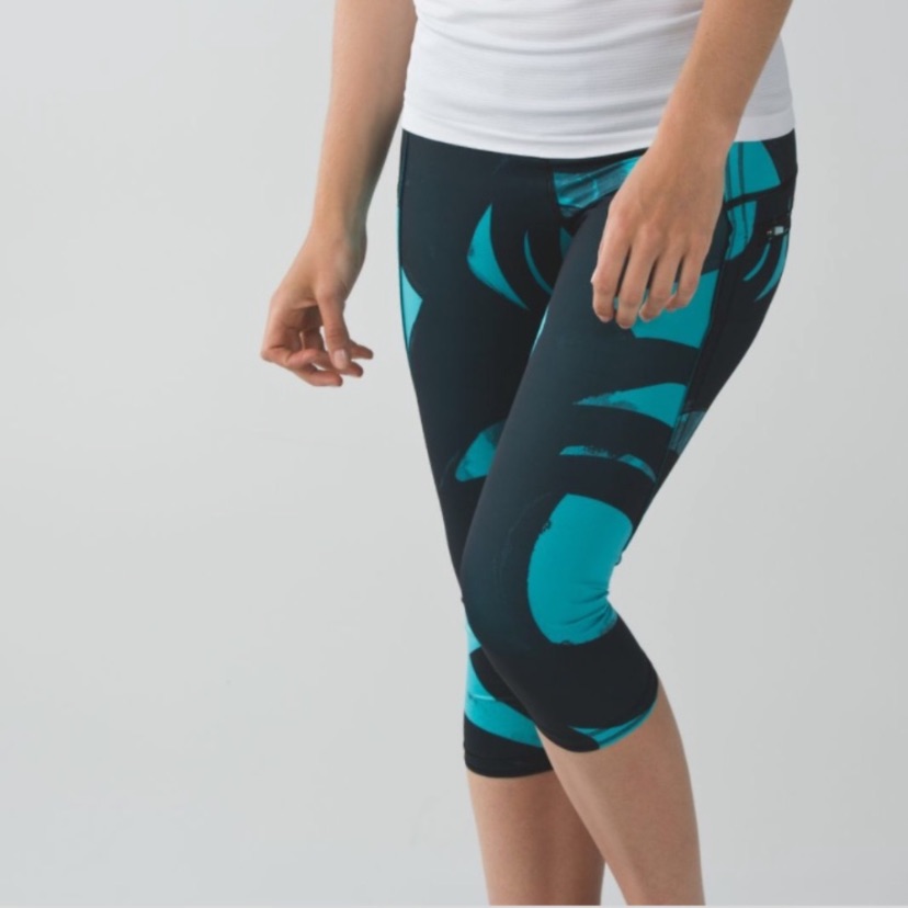 Lululemon Euc Capri Size 8 Teal Color